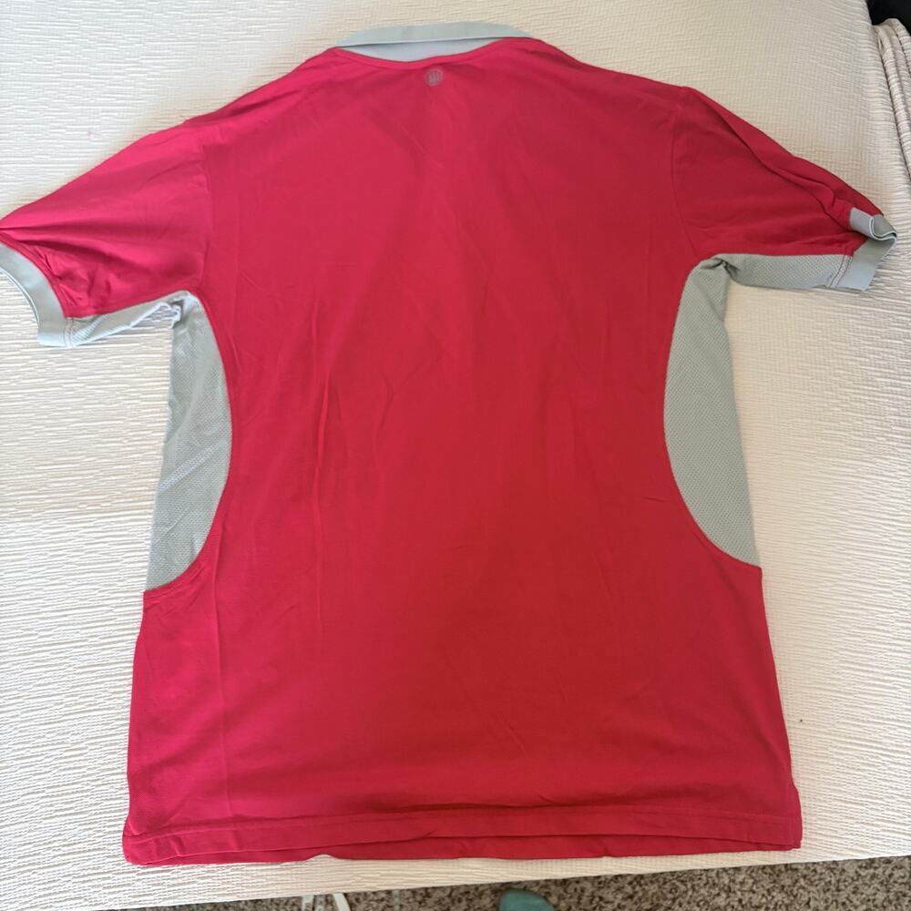 Beretta Silver Pigeon polo shirt S red gray performance Italy made NWT - Picture 9 of 9